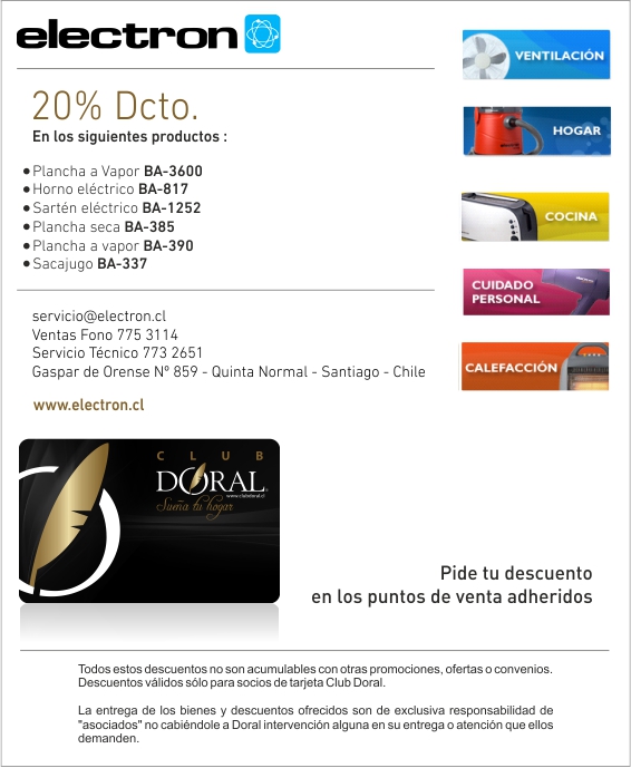 20% Descuento en productos Electron