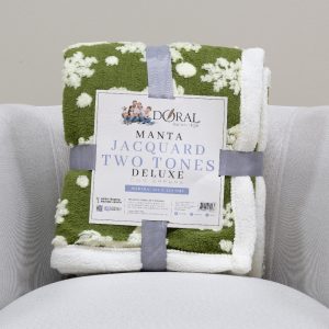Manta Jacquard Two Tones Deluxe con Sherpa