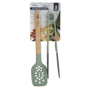 Set Untensilios de Cocina 2 Piezas Espátula + Pinza