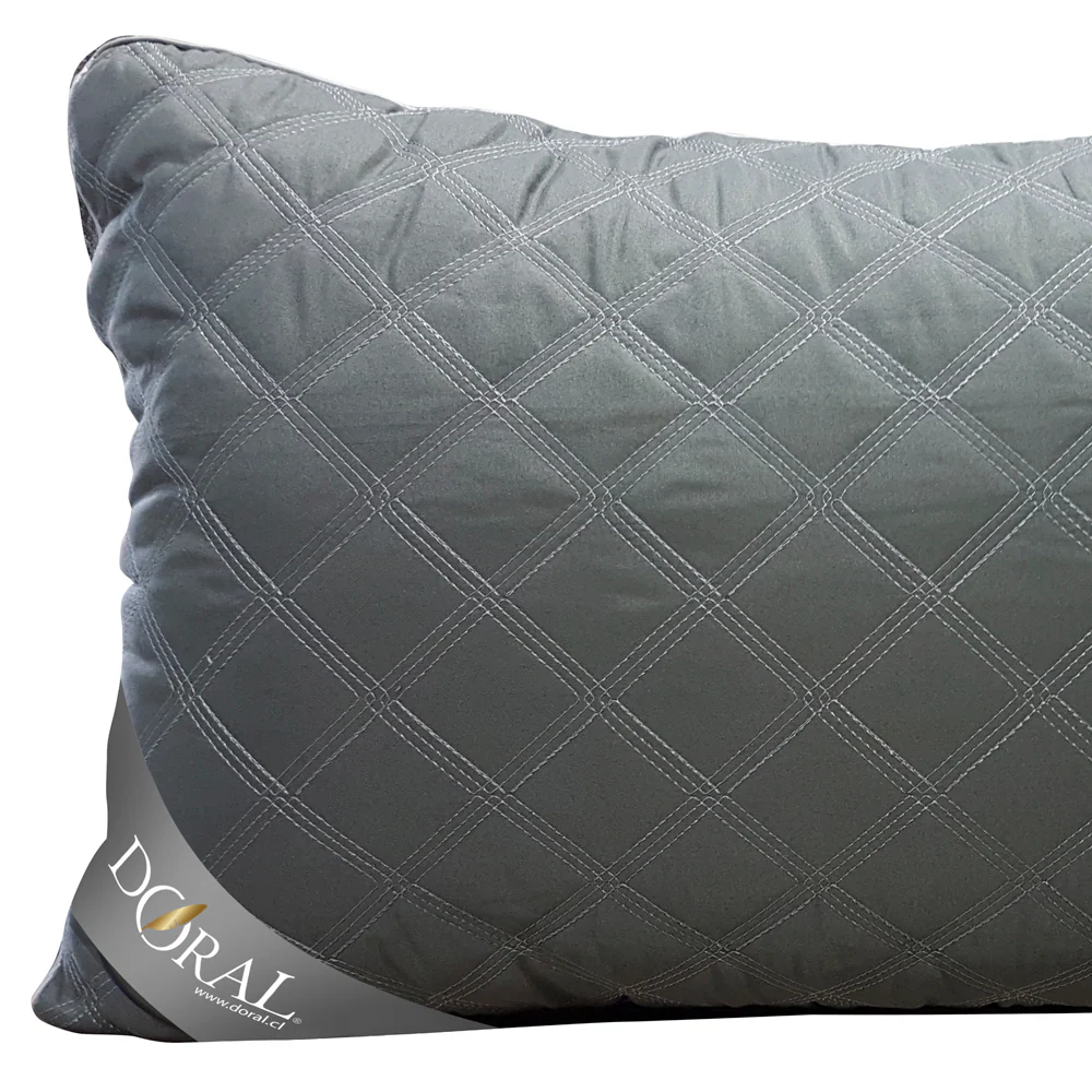 Almohada Luxury Zurich Bordada (Gris Bordado Rombo)