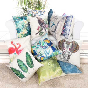 Cojín Relleno Rústico Estampado 45 x 45 cms