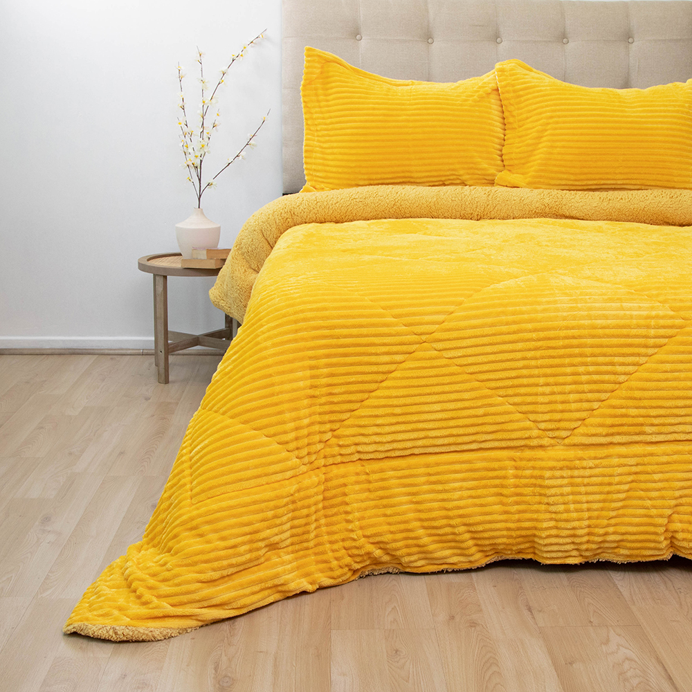 Cubrecama Cotelón Liso Deluxe con Sherpa - Coleccion Senses - Imagen 6