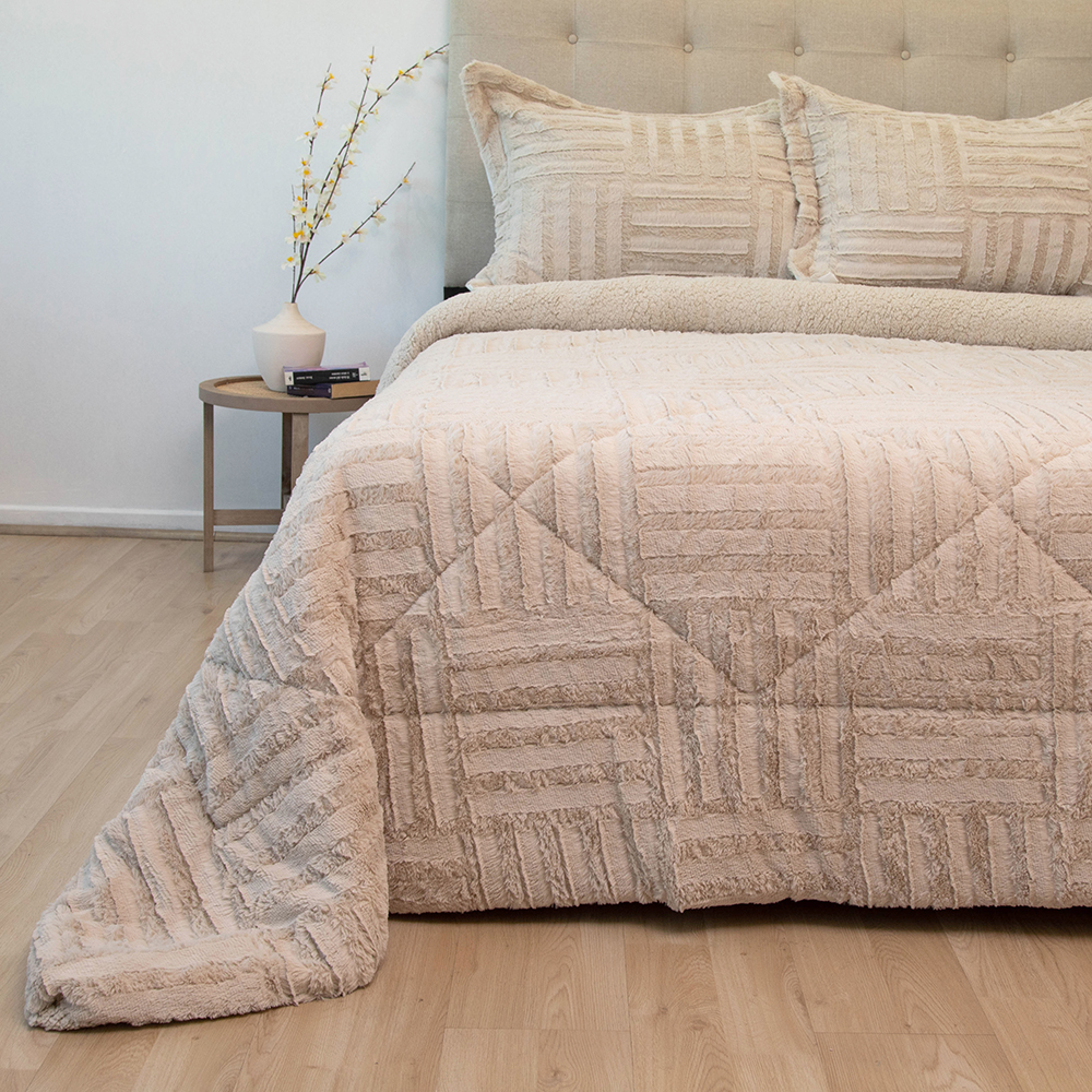 Cubrecama Plush Deluxe con Sherpa - Coleccion Senses - Imagen 4