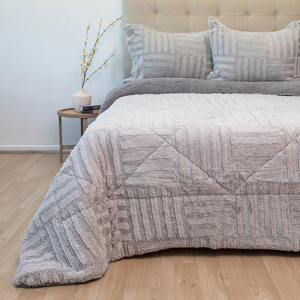 Cubrecama Plush Deluxe con Sherpa - Coleccion Senses - Imagen 3