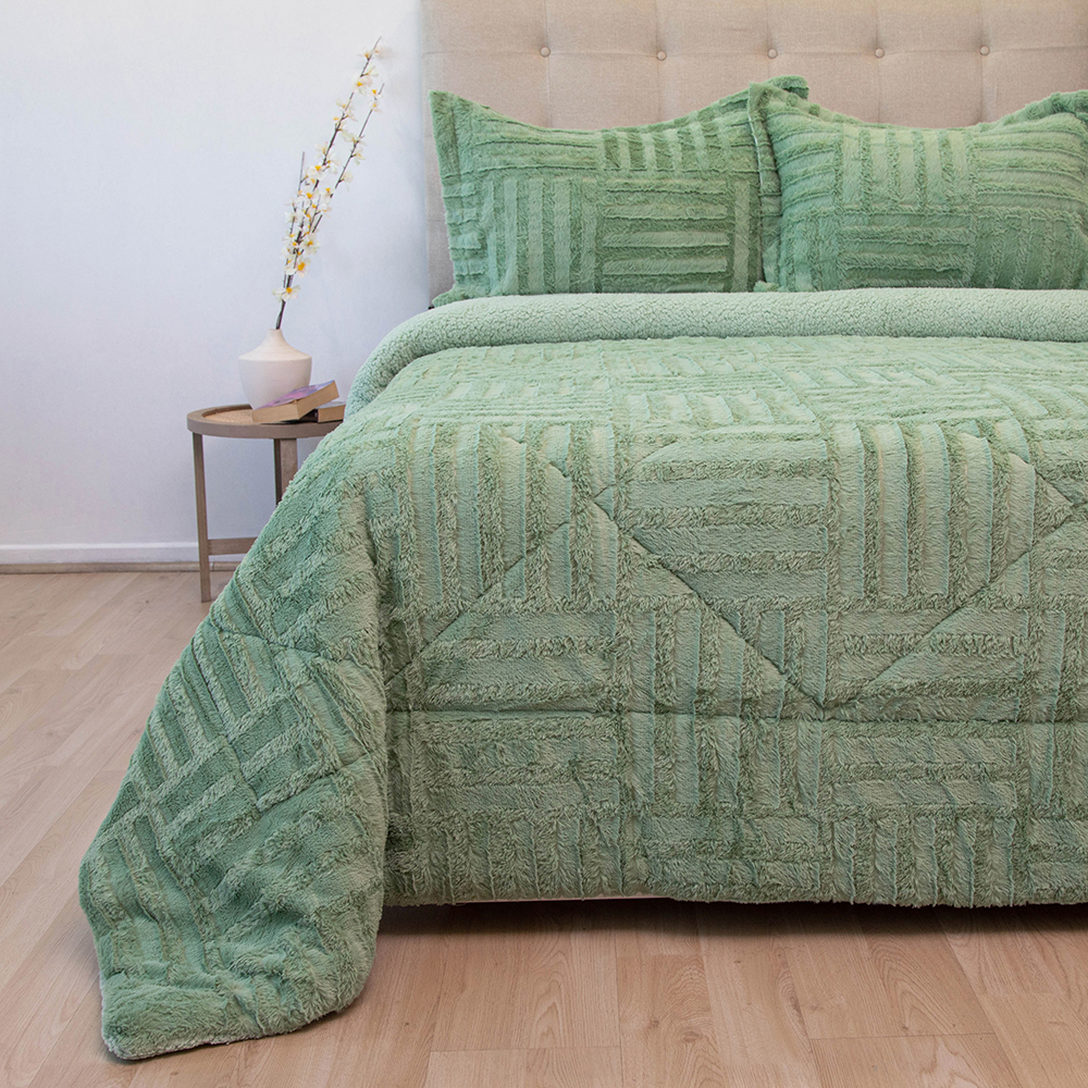 Cubrecama Plush Deluxe con Sherpa - Coleccion Senses - Imagen 2