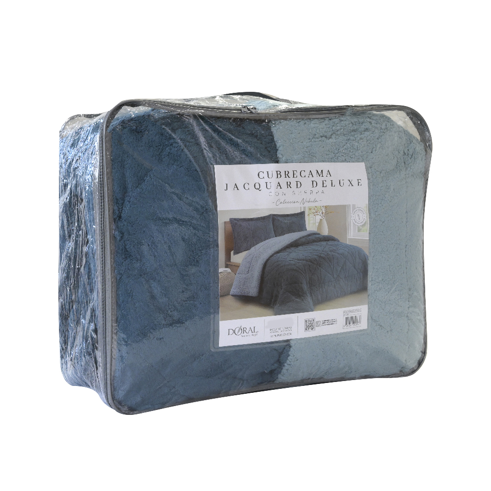Cubrecama Jacquard Deluxe con Sherpa - Imagen 2