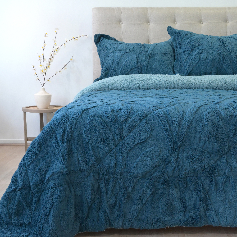 Cubrecama Jacquard Deluxe con Sherpa - Imagen 3