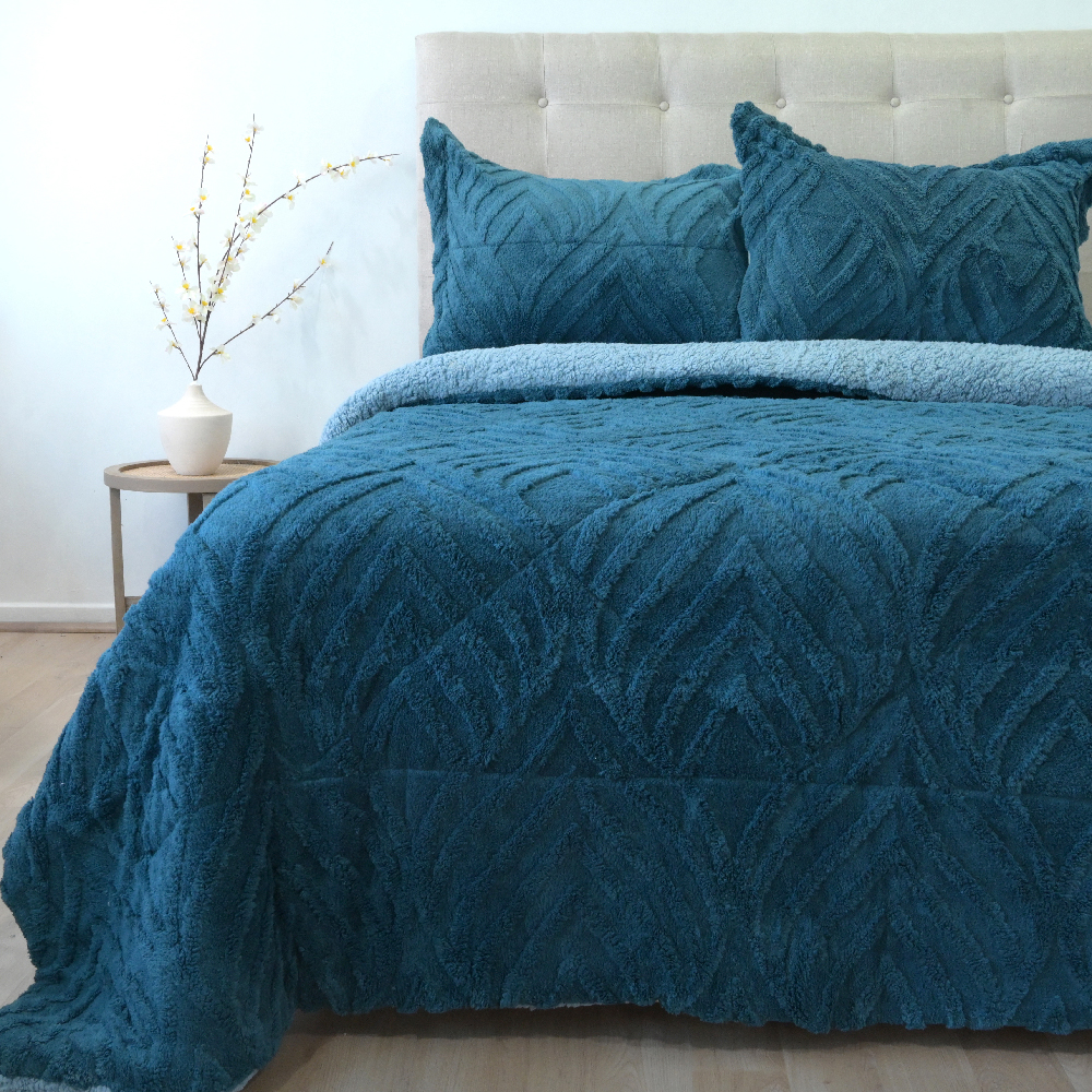 Cubrecama Jacquard Deluxe con Sherpa - Imagen 9