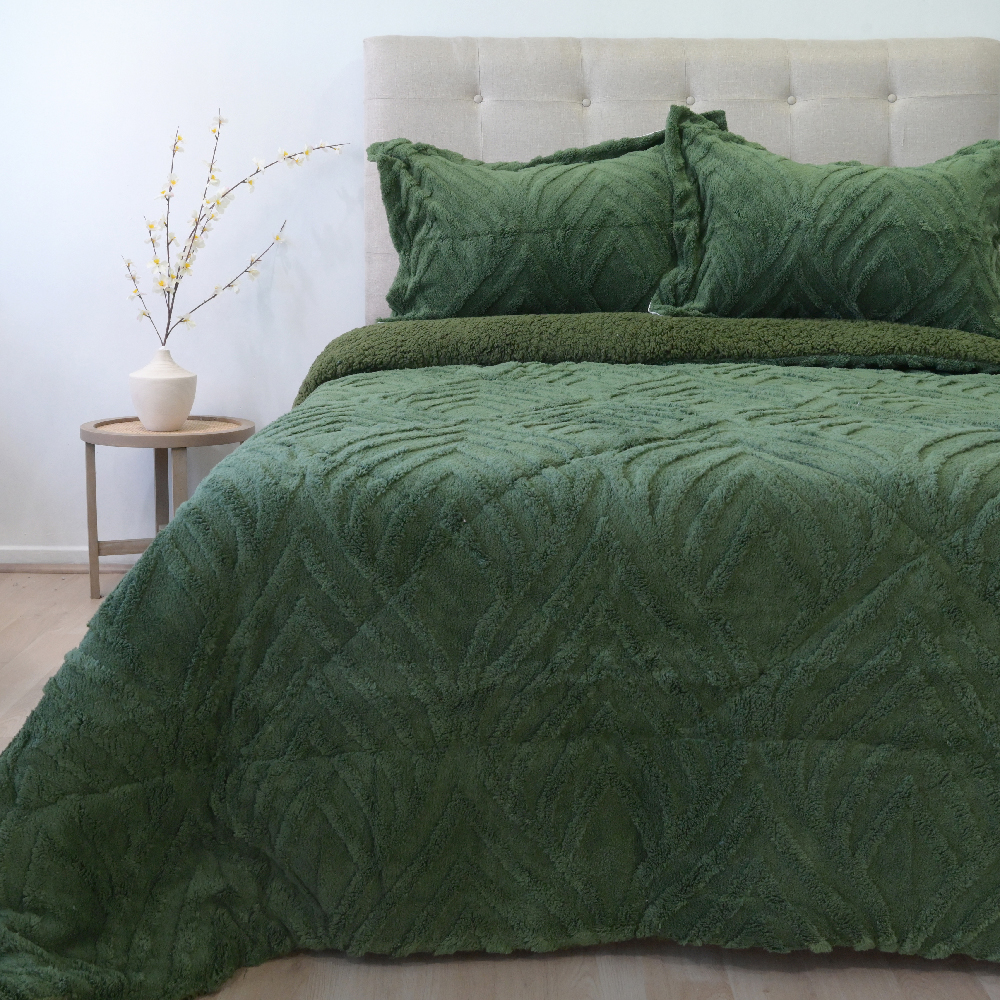 Cubrecama Jacquard Deluxe con Sherpa - Imagen 10