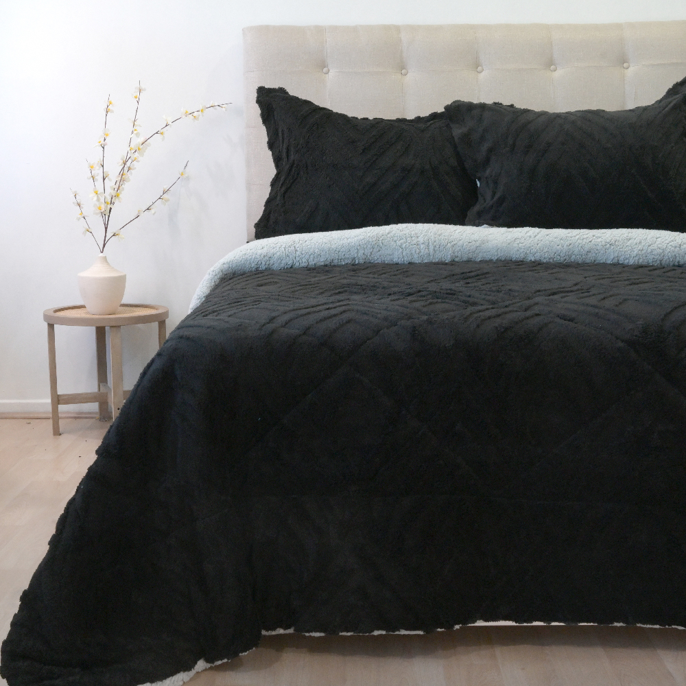 Cubrecama Jacquard Deluxe con Sherpa - Imagen 12