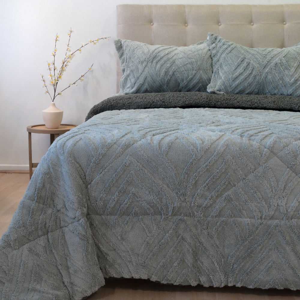 Cubrecama Jacquard Deluxe con Sherpa - Imagen 15