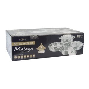 Batería de Acero Inoxidable 7 Piezas Málaga Prime
