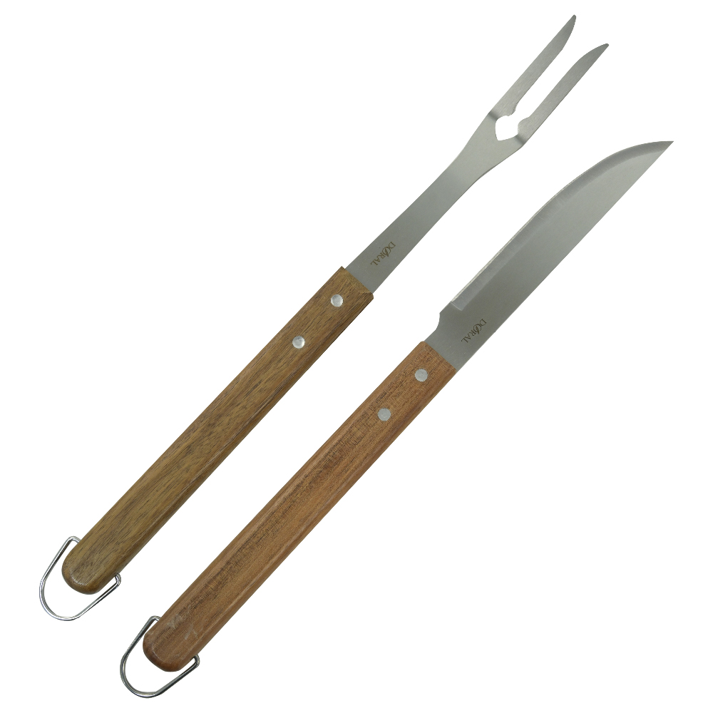 Set Parrillero Brasas 2 Piezas Cuchillo + Tenedor - Imagen 2