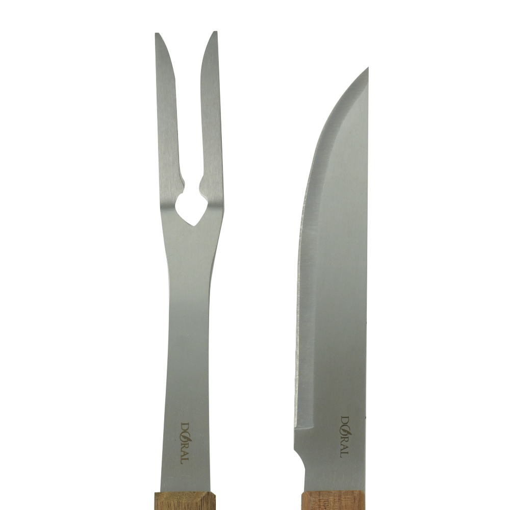 Set Parrillero Brasas 2 Piezas Cuchillo + Tenedor - Imagen 3